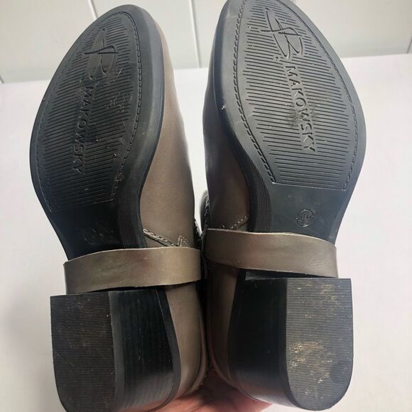 B MAKOWSKY Husdon Gray Leather Harness Western Boots - Picture 8 of 8